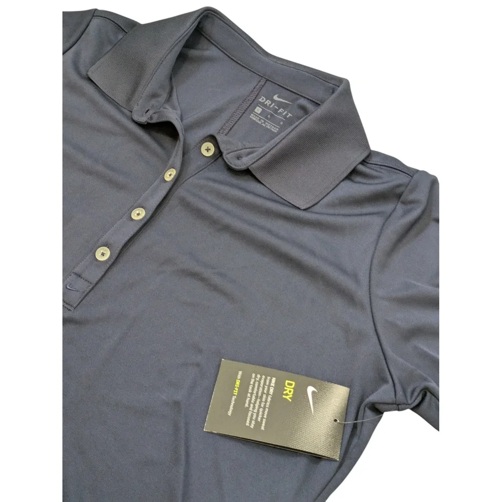 Nike Dri-FIT Womens Golf‎ Polo Shirt Performance Activewear Large Blue NWT - Picture 3 of 11